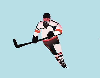 Hockey Player Illustration
