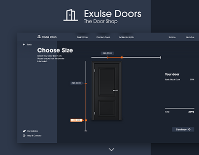 Door Shop UX/UI Design - Exulse Webdesign