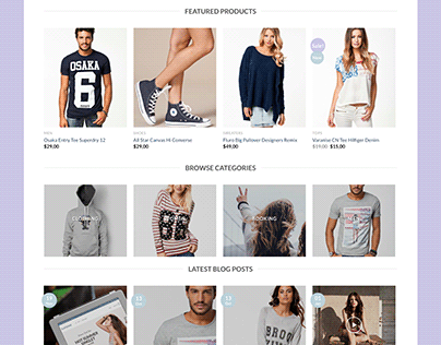 WOO HOME + PRODUCT PAGE (ecommerce website)