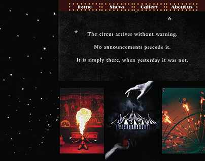 The Night Circus - web design