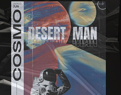 Desert man poster design