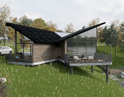 Render Casa del Lago - Modelo 3D para renderización