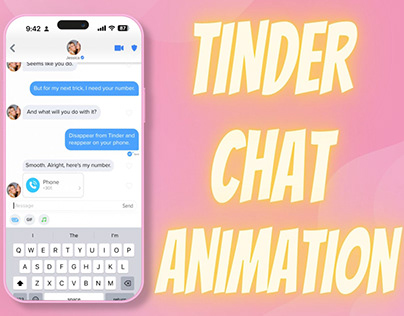 Realistic Phone Tinder Text Message Chat Animation