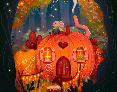 A Mouse from a pumpkin House