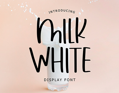 Project thumbnail - Milk White Display Font