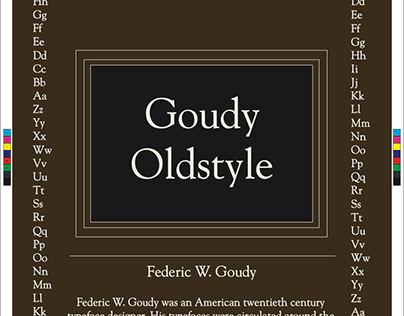 Goudy Oldstyle Typeface (Brown/White Contrast)