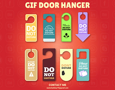 Door Hanger of any shape | Gif Door Hanger | Customize