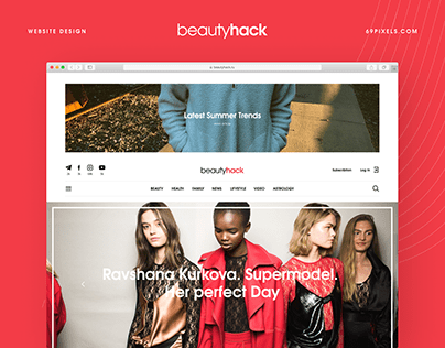 Beautyhack – Online-magazine redesign