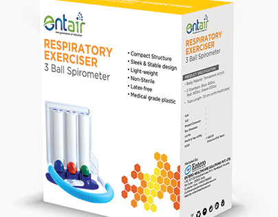 Respiratory Exerciser 3 Ball Spirometer Packaging