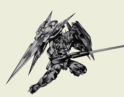 Gundam 00 Quanta Full Saber - Traditional Rendering