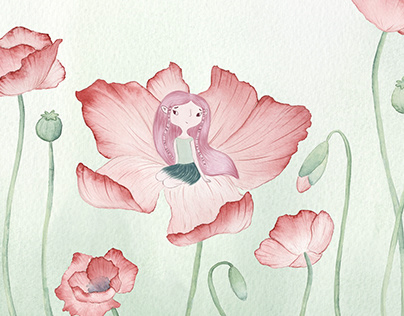Thumbelina - book illustration
