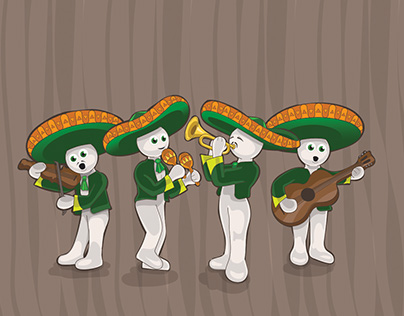 Mexican scene illustration