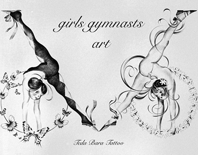 Girls gymnastics art