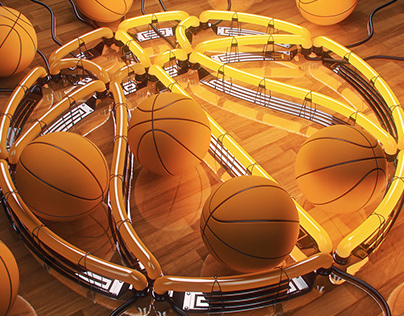 Basketball 3D Neon