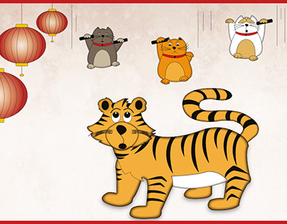 Cats CNY Greeting Cards