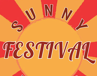 Afiche tipográfico, Festival Sunny Vibes