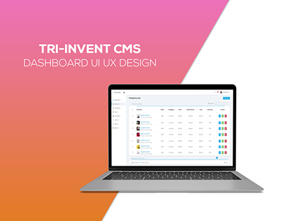 Tri-Invent CMS Dashboard UI UX