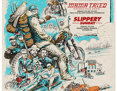 Mama Tried Motorcycle Show 2023 Poster