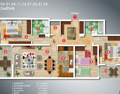 Multistory floor-plan layout