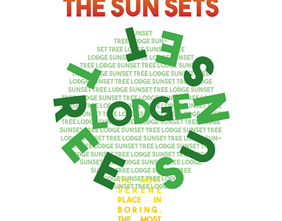 Sunset Tree Lodge T-shirt Design