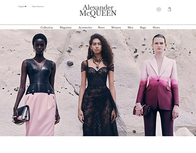 Web-design ”Alexander McQueen”