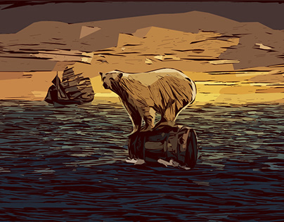 Bear at sea