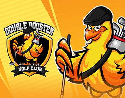 Rooster Golf Club Mascot Logo