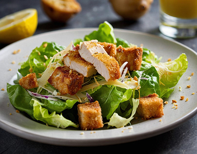 Presenting the perfect Haute cuisine Caesar salad