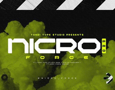 Nicro Force Pro | Futurist Font Fmaily