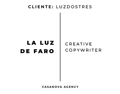 La Luz del Faro | LuzDosTres | Creative Copywriter