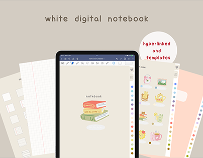 White digital notebook for goodnote