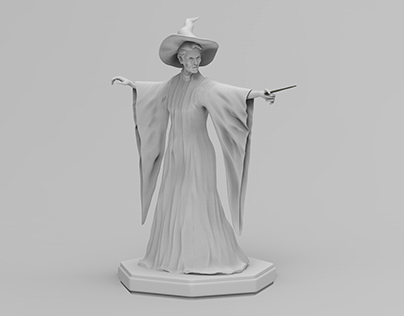 Minerva McGonagall Figure Model (for 3d printing)