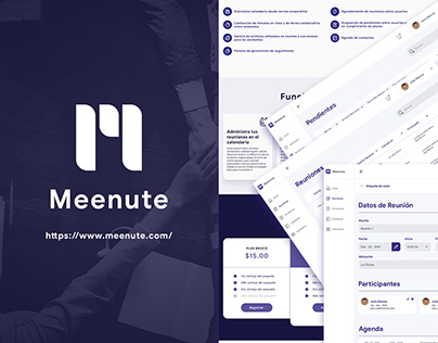 Meenute webapp and homepage