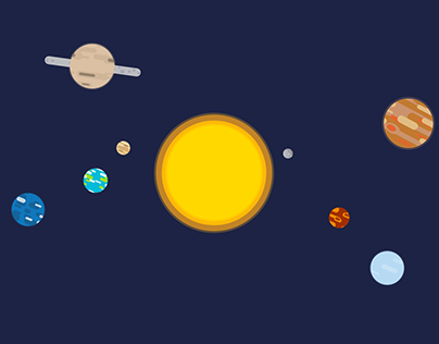 Solar system animated website