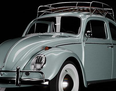 VW Käfer silber Travel Bug 