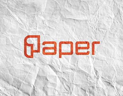 Paper Text Logo / Paper Wordmark Logo