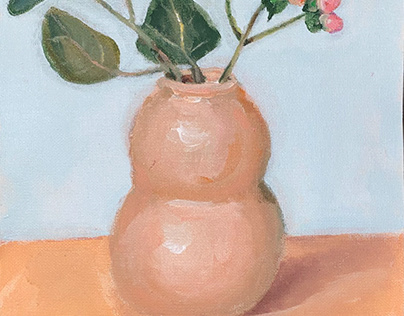 Pink Orange Vase