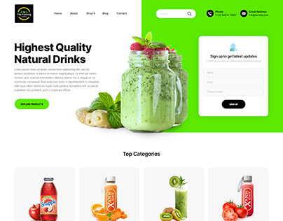 The Fasting Company - Homepage Design