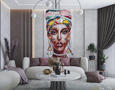 Living room (African print)