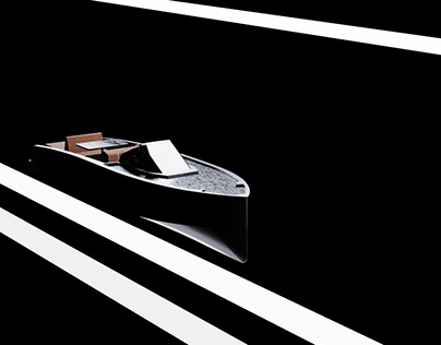 electric yacht q30 ,model to rendering exercise