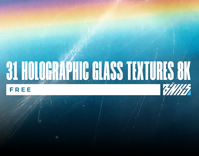 31 textures holographic damaged glass 8k