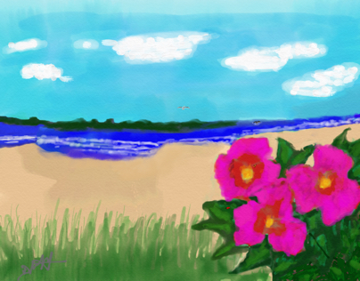 Water colour island dream