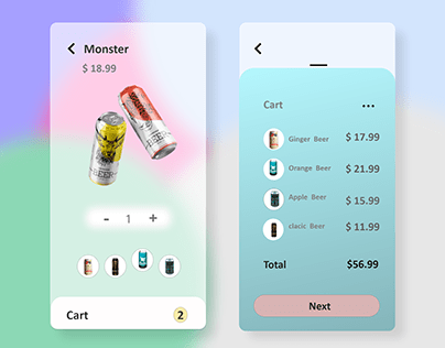 UI design for beer shop