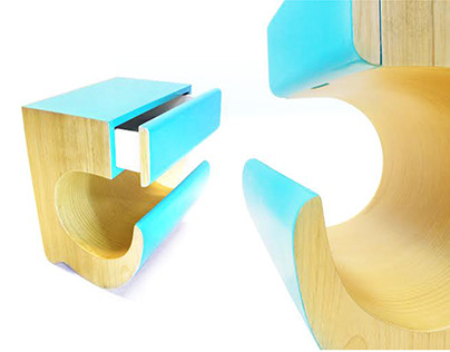 WABLE - Wave Inspired Side Desk