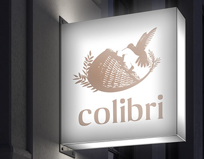 Logo for baby crib store "Colibri"
