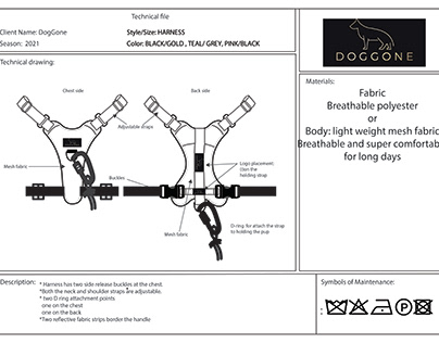 Dog Harness Technical Pack