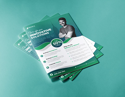 Creative and innovative solution flyer design template