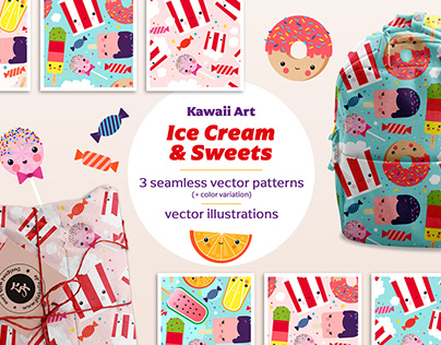 Patterns Kawaii Ice Cream & Sweets