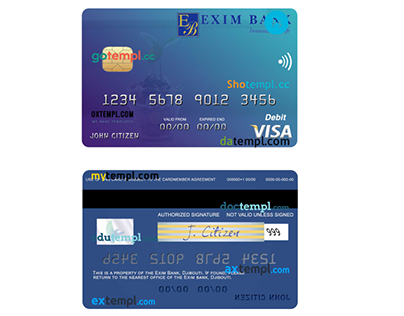 Djibouti Exim Bank visa debit card