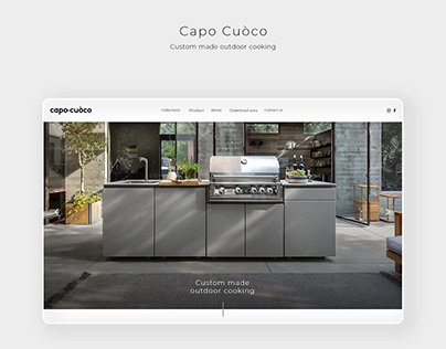 Outdoor kitchen website design | UX & UI